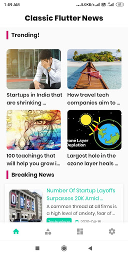 Classic Flutter News Screen 2