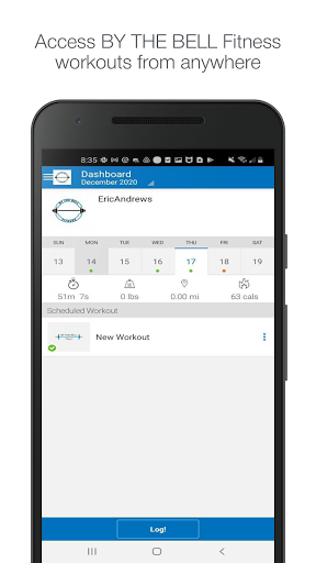 Android application BY THE BELL Fitness screenshort