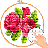 Cross Stitch Flower Color By Number - Pix No icon
