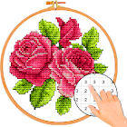 Cross Stitch Flower Color By Number - Pix No 2.0