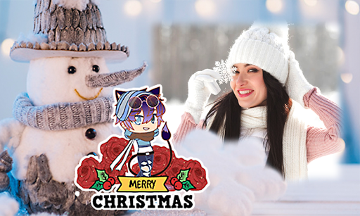 Android application Gacha Christmas Photo Frame screenshort