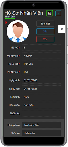 AppHRM Screen 2