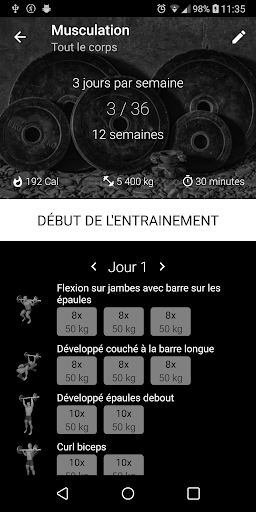 Aperçu de l'application