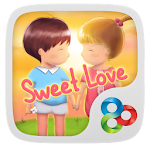 Cover Image of डाउनलोड Sweet love GO Launcher Theme v1.0 APK