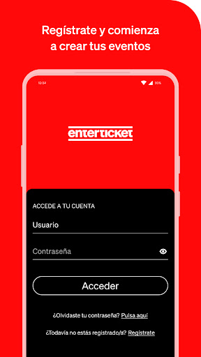 Enterticket Accesos Screen 2