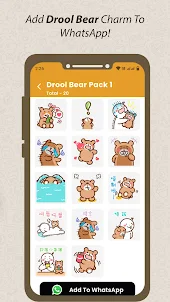 Drool Bear Stickers Animated