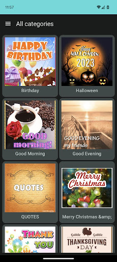 Android application Greeting cards screenshort