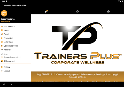 Trainers Plus Manager Screen 3