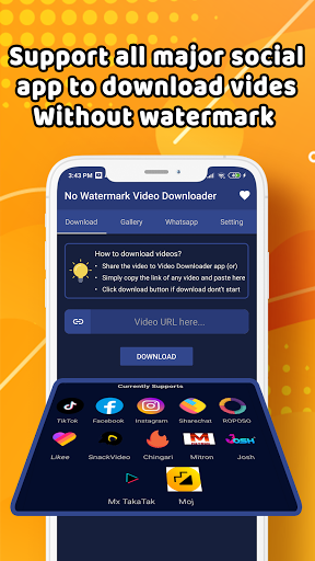 Android application No Watermark Video Downloader screenshort