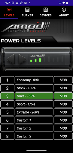 Android application Amp’d 2.0 Throttle Booster screenshort