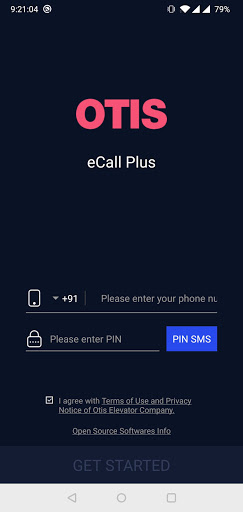 Android application eCall Plus screenshort