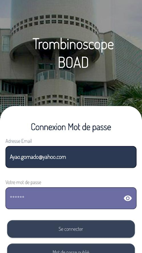 Android application Trombinoscope BOAD screenshort