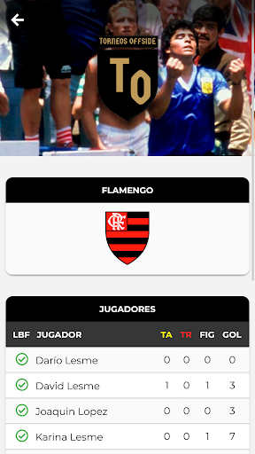 Torneos Offside Screen 2