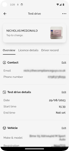 Test Drive Screen 2