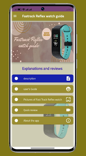 Android application Fastrack Reflex watch guide screenshort