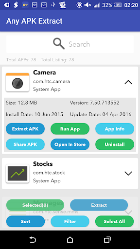 Any APK extract Screen 2