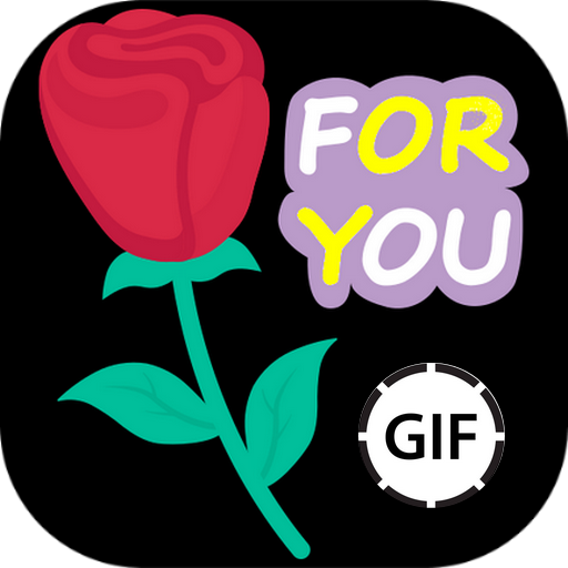 GIF de adesivos de flores