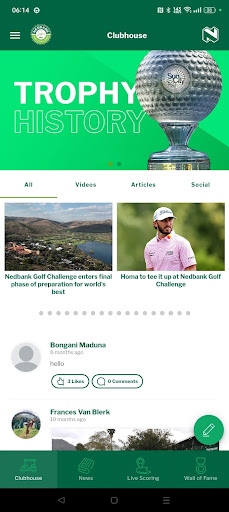 Android application Nedbank Golf Challenge screenshort