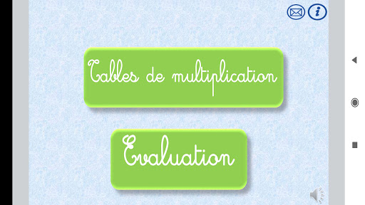Android application Apprendre les tables de multip screenshort