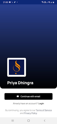 Android application Priya Dhingra screenshort