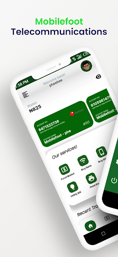 Android application mobilefoot screenshort
