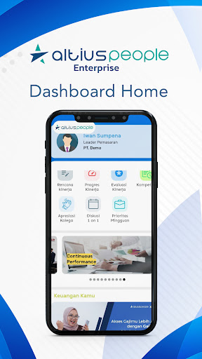 Android application Altius People Enterprise screenshort
