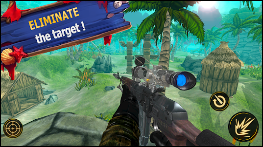 Gun Sniper 3D: 사격 게임 조준경 에픽 총알