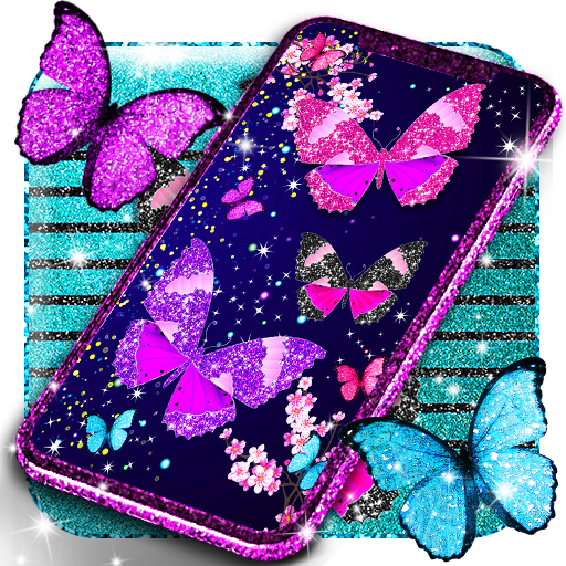 Glitter butterfly wallpapers Logo