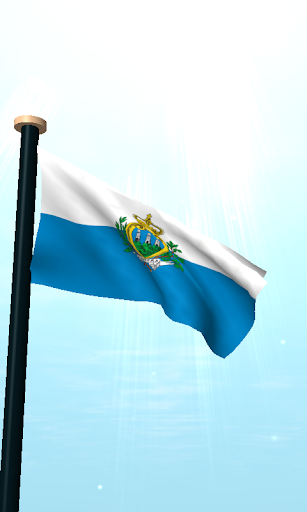 San Marino Flag 3D Free Screen 2