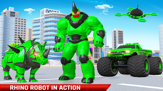 Rhino Robot Truck Robot Car 56 APK screenshots 1