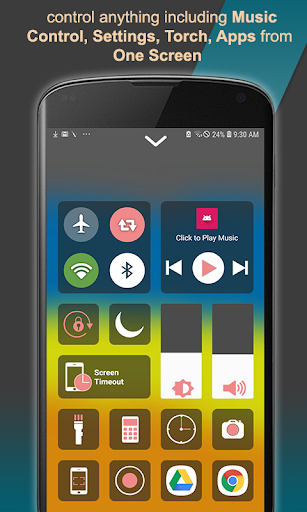 Android application control center ios 16 screenshort