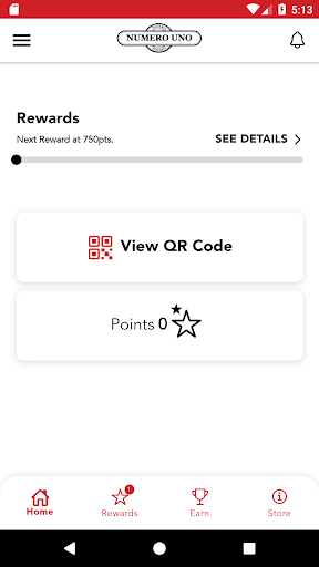 Android application Numero Uno Italian Restaurants screenshort