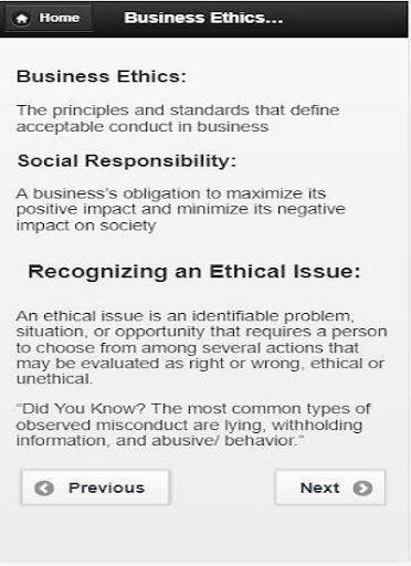 Business Ethics Screen 3