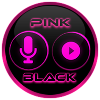 Flat Black and Pink Icon Pack