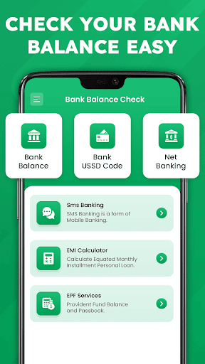 Android application Bank Balance Check screenshort