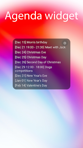 Mature Calendar Widget Screen 2