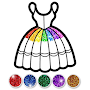 Glitter Dress Coloring