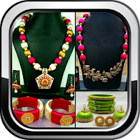 Silk Thread Jewellery Necklace Bangle Earring Idea
