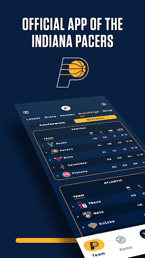Android application Indiana Pacers screenshort