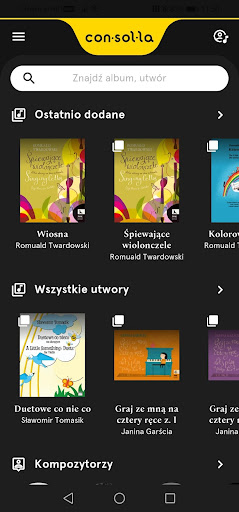 Android application con.sol.la ćwicz i nagrywaj screenshort