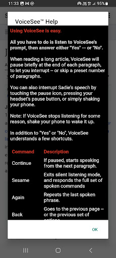 Wiki Pal™ (voice web browser) Screen 3