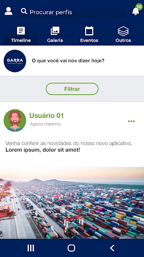Android application Garra Connect screenshort