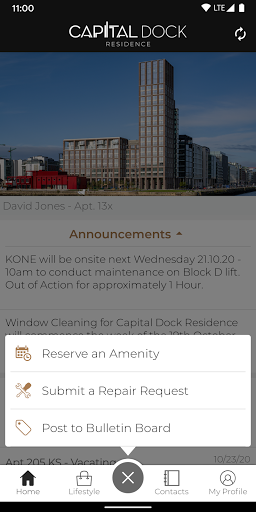 Capital Dock Residence App Screen 3