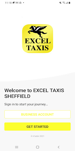 Android application Excel Taxis Sheffield screenshort