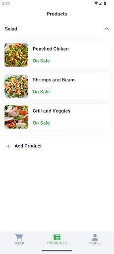 One Food Business Screen 2
