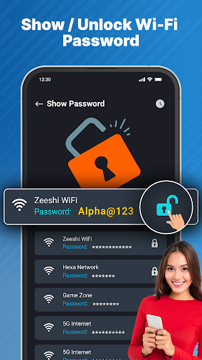 Android application Wifi Password & Speed Test App screenshort