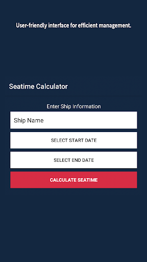 Seatime Calculator Screen 2