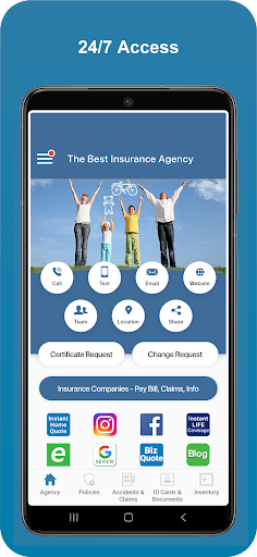 Android application Insurance Agent screenshort