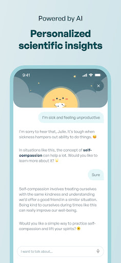 Flourish: AI Well-Being Buddy Screen 3
