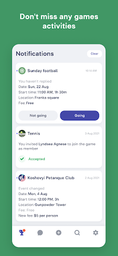 GameOn! Screen 3